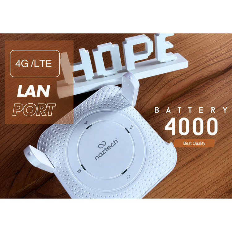 مودم 4G LTE رومیزی و همراه نزتک مدل HOPE به همراه اینترنت 3 ماهه 20 گیگ