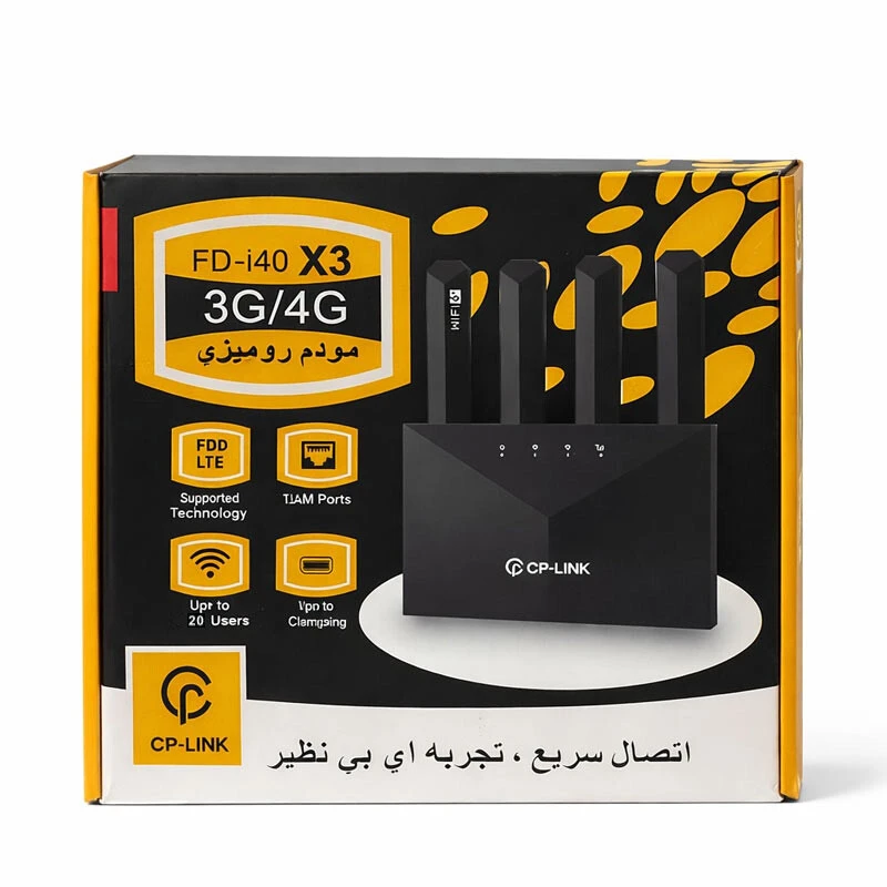 مودم روتر سیمکارتی 4G LTE سی پی لینک FD-I40 X3 به همراه اینترنت 3 ماهه 20 گیگ